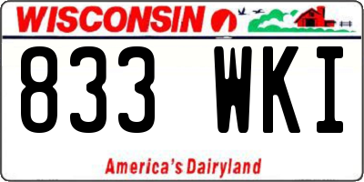 WI license plate 833WKI