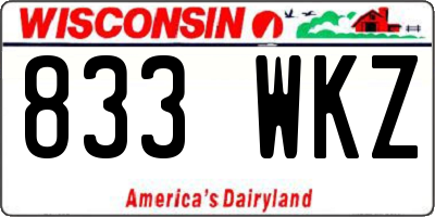 WI license plate 833WKZ