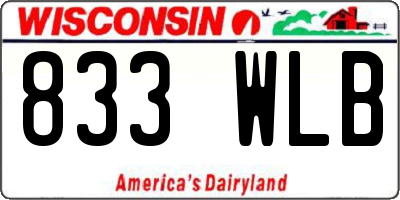 WI license plate 833WLB