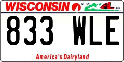 WI license plate 833WLE