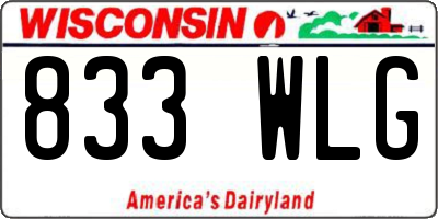 WI license plate 833WLG