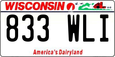 WI license plate 833WLI