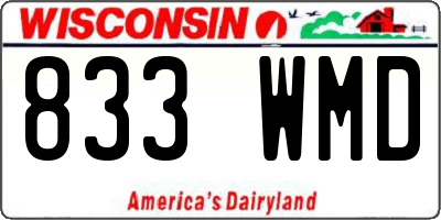 WI license plate 833WMD