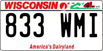 WI license plate 833WMI