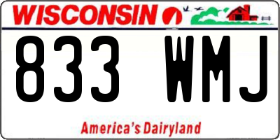 WI license plate 833WMJ