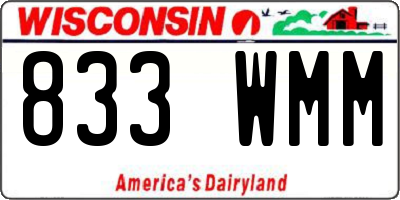 WI license plate 833WMM