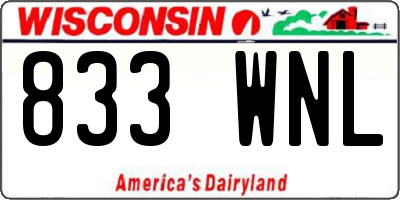 WI license plate 833WNL
