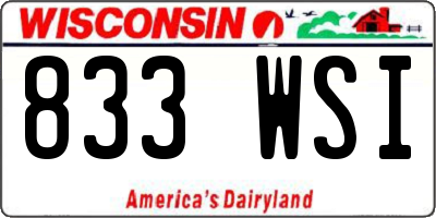 WI license plate 833WSI