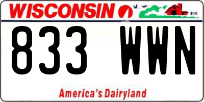 WI license plate 833WWN