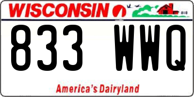 WI license plate 833WWQ