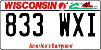 WI license plate 833WXI