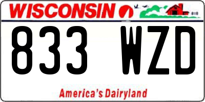 WI license plate 833WZD