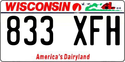 WI license plate 833XFH