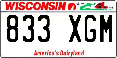 WI license plate 833XGM