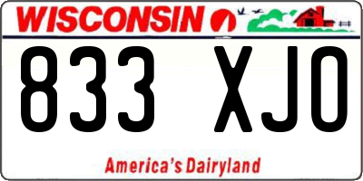 WI license plate 833XJO