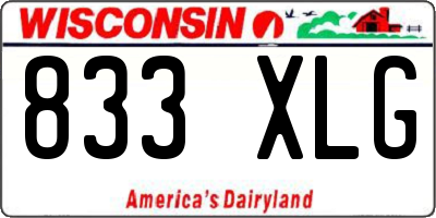 WI license plate 833XLG