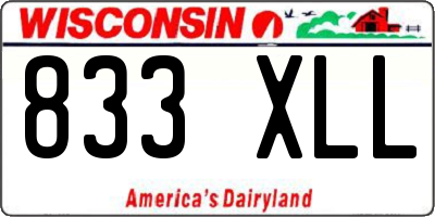 WI license plate 833XLL