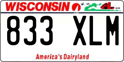 WI license plate 833XLM