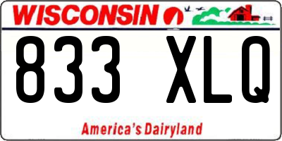 WI license plate 833XLQ