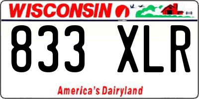 WI license plate 833XLR