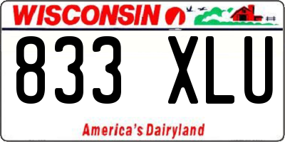 WI license plate 833XLU
