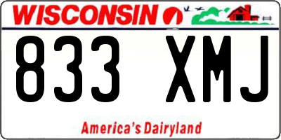 WI license plate 833XMJ