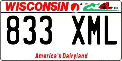 WI license plate 833XML