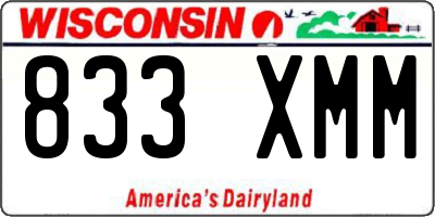 WI license plate 833XMM