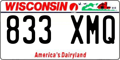 WI license plate 833XMQ