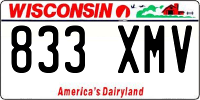 WI license plate 833XMV