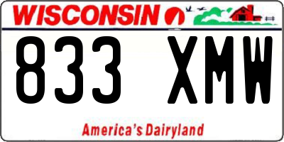 WI license plate 833XMW