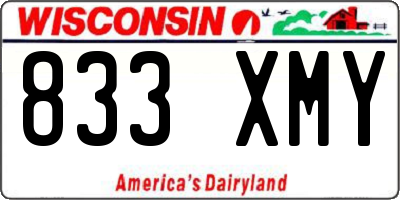 WI license plate 833XMY