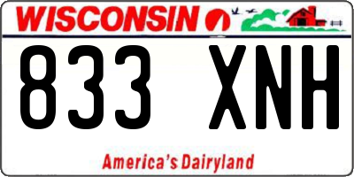 WI license plate 833XNH