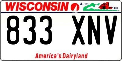 WI license plate 833XNV
