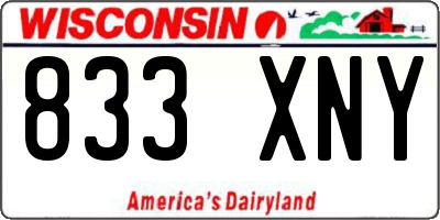 WI license plate 833XNY