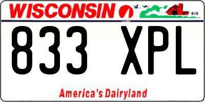 WI license plate 833XPL