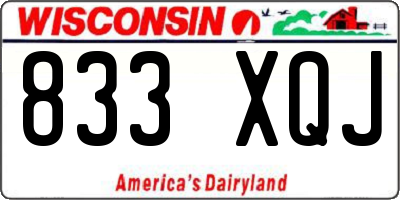 WI license plate 833XQJ