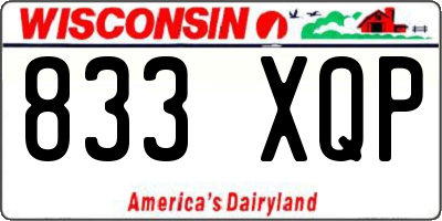 WI license plate 833XQP