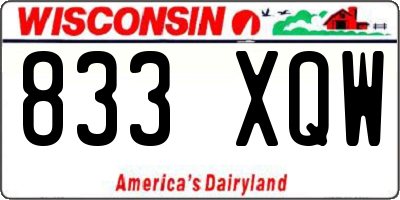 WI license plate 833XQW