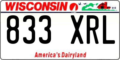 WI license plate 833XRL