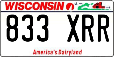 WI license plate 833XRR