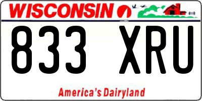 WI license plate 833XRU