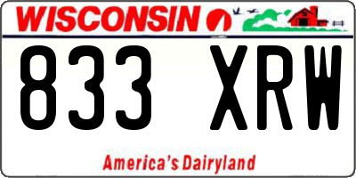 WI license plate 833XRW