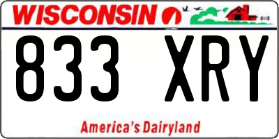 WI license plate 833XRY