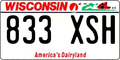 WI license plate 833XSH