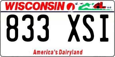 WI license plate 833XSI