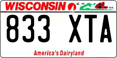 WI license plate 833XTA