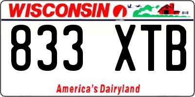 WI license plate 833XTB