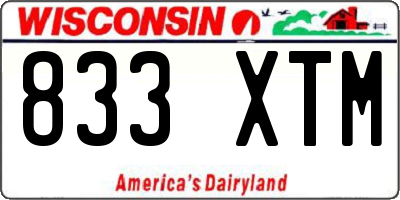 WI license plate 833XTM