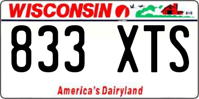 WI license plate 833XTS
